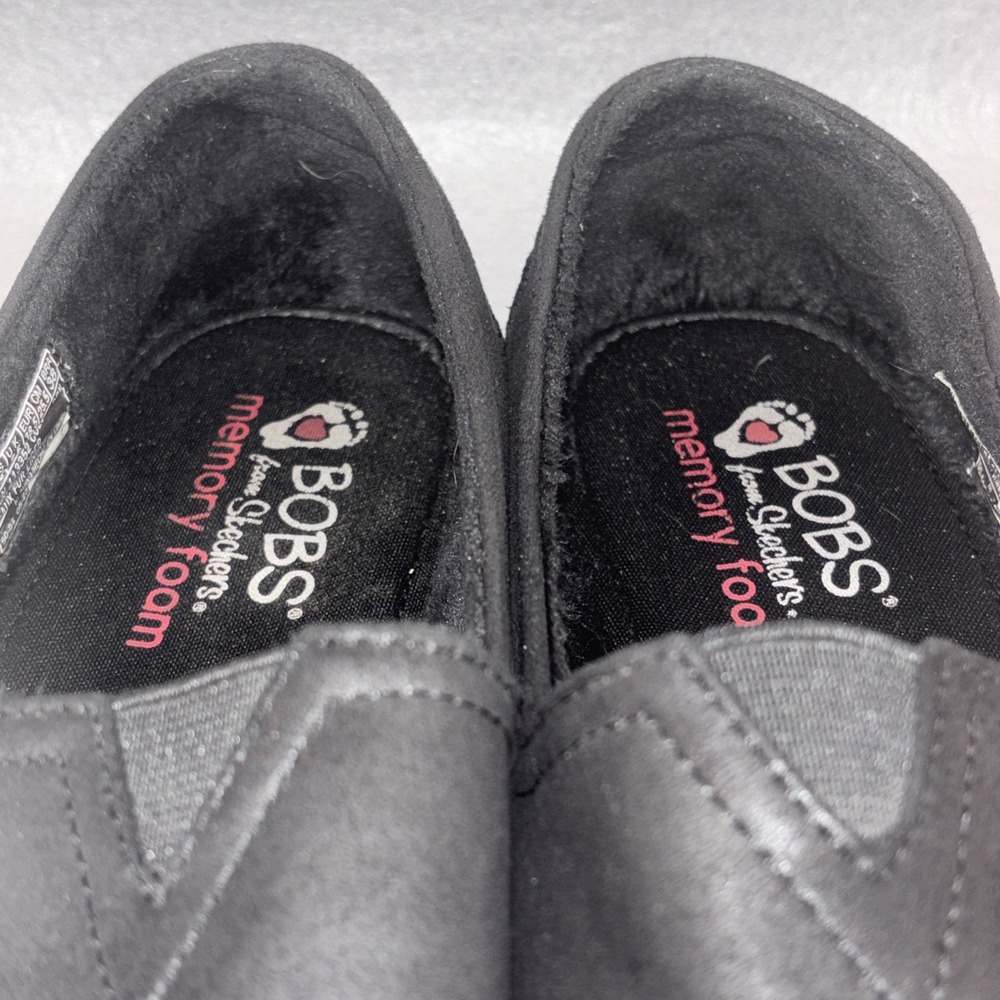 Bobs by Skechers Chill Lugs Urban Spell Women 8.5 Black Slip On Memory Foam EUC - Picture 9 of 16